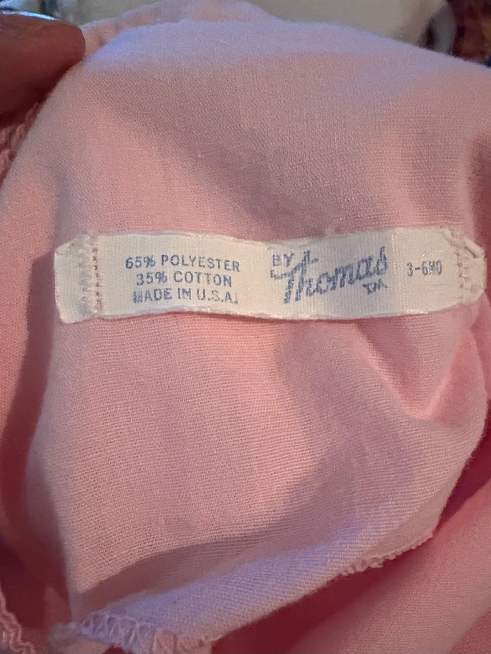 Vintage 3-6m Classic Pink Kids Cotton blend Overalls. 411‎